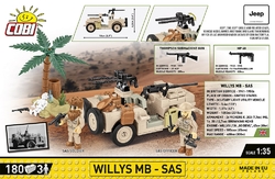 Americký ozbrojený terénny automobil Jeep Willys MB COBI 2296 - World War II 1:35 - kopie