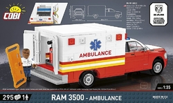 Americký automobil RAM 3500 Ambulance COBI 24609 - RAM collection 1:35