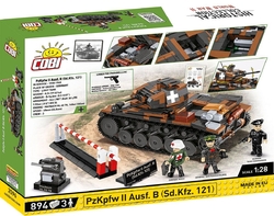 Nemecký ľahký tank PzKpfw II Ausf. B (Sd.Kfz. 121) COBI 2596 - Limited Edition WW II 1:28