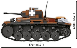 Německý lehký tank PzKpfw II Ausf. B (Sd.Kfz. 121) COBI 2596 - Limited Edition WW II 1:28