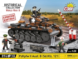 Německý lehký tank PzKpfw II Ausf. B (Sd.Kfz. 121) COBI 2596 - Limited Edition WW II 1:28