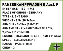 Light tank PANZER II AUSF. A COBI 2718 - World War II - kopie