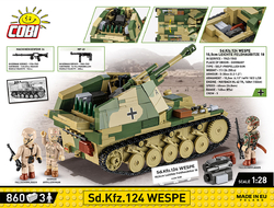 Německé samohybné dělo Sd.Kfz. 124 WESPE  COBI 2598 - Executive Edition WW II 1:28