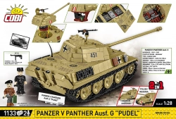 Německý střední tank Panther V Ausf. G "PUDEL"  COBI 2655 - World War II 1:28