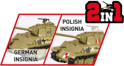 Německý střední tank Panther V Ausf. G "PUDEL"  COBI 2655 - World War II 1:28