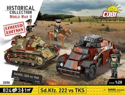 Německé obrněné vozidlo Sd.Kfz. 222 vs polský lehký tank TKS (září 1939 ) COBI 2656 - Limited Edition WW II 1:28