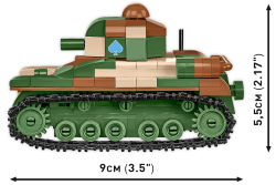 French light infantry tank RENAULT R35 COBI 2553 - World War II - kopie