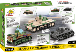 Set tanků Renault R35, Valentine IX a Penzer I COBI 2740 - World War II