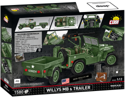 American Jeep Willys MB armored vehicle with M-100 trailer COBI 2804 - World War II 1:12