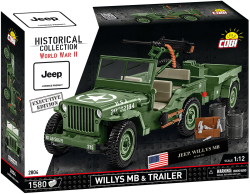 American Jeep Willys MB armored vehicle with M-100 trailer COBI 2804 - World War II 1:12
