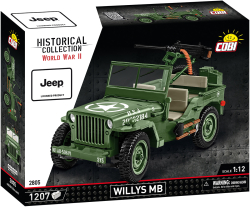 Americký ozbrojený terénní automobil Jeep Willys MB COBI 2805 - World War II 1:12