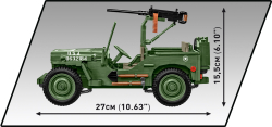 Americký ozbrojený terénní automobil Jeep Willys MB COBI 2296 - World War II