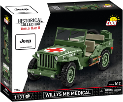 Americký zdravotnický terénní automobil Jeep Willys MB COBI 2806 - World War II