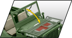 Americký zdravotnický terénní automobil Jeep Willys MB COBI 2806 - World War II