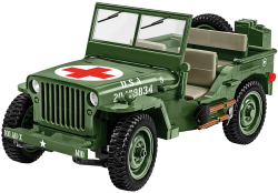 Americký ozbrojený terénní automobil Jeep Willys MB COBI 2296 - World War II - kopie