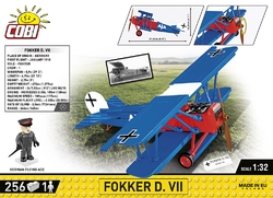 Německý dvouplošný stíhací letoun FOKKER D. VII COBI 2994 - Great War 1:32