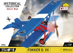 Německý dvouplošný stíhací letoun FOKKER D. VII COBI 2994 - Great War 1:32