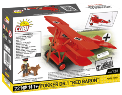 Deutscher Dreidecker FOKKER DR.1 Red Baron COBI 2996 – Great War 1:32