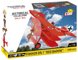 Deutscher Dreidecker FOKKER DR.1 Red Baron COBI 2996 – Great War 1:32