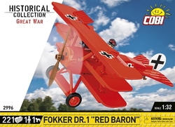 Německý trojplošný stíhací letoun FOKKER DR.1 Rudý Baron COBI 2996 - Great War 1:32