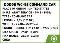 Amerikanisches Kommandofahrzeug Dodge WC-56 COBI 3111 - World War II 1:35