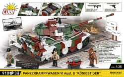 German heavy tank PzKpfW VI ausf. B KÖNIGSTIGER (Tiger II) COBI 2540 - World War II - kopie