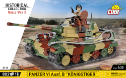 Německý těžký tank Panzer VI Ausf. B KÖNIGSTIGER COBI 3113 - World War II 1:35