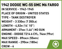 Americké terénní vozidlo 37mm GMC M6 FARGO COBI 3116 - World War II 1:35