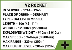 Německá balistická řízená střela V-2 & Nákladní tahač s přívěsem Hanomag SS-100 COBI 3119 Limited Edition WW II 1:35