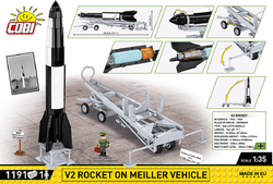 Deutscher V-2-Lastwagen mit ballistischer Rakete und Anhänger Hanomag SS-100 COBI 3119 Limited Edition WW II 1:35 - kopie