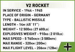 Deutscher V-2-Lastwagen mit ballistischer Rakete und Anhänger Hanomag SS-100 COBI 3119 Limited Edition WW II 1:35 - kopie