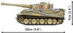 Nemecký tank Panzer VI TIGER 131 COBI 2588 - World War II 1:28 - kopie