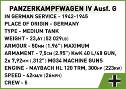 Německý tank Panzerkampfwagen IV Ausf. G COBI 3127 - World War II 1:35