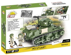 Americký lehký tank M3 Stuart COBI 3129 - World War II 1:35