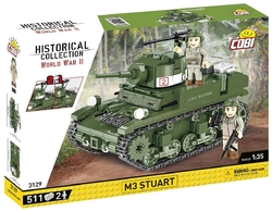 Americký lehký tank M3 Stuart COBI 3129 - World War II 1:35