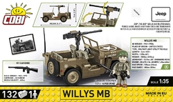 Americký ozbrojený terénní automobil Jeep Willys MB COBI 3133 - World War II 1:35