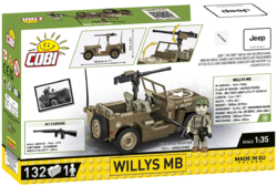 Americký ozbrojený terénní automobil Jeep Willys MB COBI 3133 - World War II 1:35