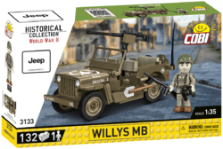 Americký ozbrojený terénní automobil Jeep Willys MB COBI 3133 - World War II 1:35