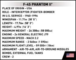 Amerikanischer Jagdbomber F-4F Phantom II Luftwaffe COBI 5898 - Armend Forces 1:48 - kopie