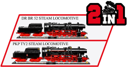 Steam locomotive DR BR 52 with tender COBI 6282 - Historical Collection 1:35 - kopie