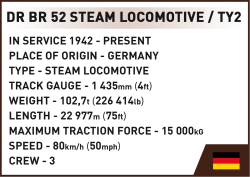 Steam locomotive DR BR 52 with tender COBI 6282 - Historical Collection 1:35 - kopie