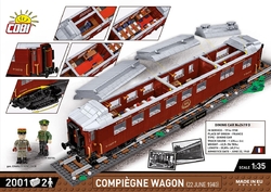 Francouzský osobní železniční vůz Compiègne wagon (11. listopad 1918) COBI 6291 - Great War 1:35 - kopie