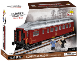 Francouzský osobní železniční vůz Compiègne wagon (11. listopad 1918) COBI 6291 - Great War 1:35