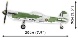 Britský stíhací letoun Supermarine Spitfire MK. XVI Bubbletop COBI 5865 - World War II 1:48