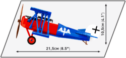 Německý dvouplošný stíhací letoun FOKKER D. VII COBI 2994 - Great War 1:32