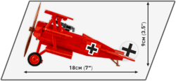 Německý trojplošný stíhací letoun FOKKER DR.1 Rudý Baron COBI 2996 - Great War 1:32