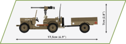 Americký ozbrojený terénní automobil Jeep Willys MB & Trailer COBI 3132 - World War II 1:35