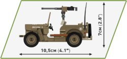 Americký ozbrojený terénní automobil Jeep Willys MB COBI 3133 - World War II 1:35